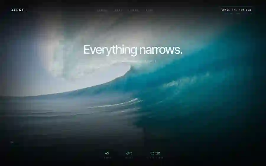 Barrel — Surf landing page