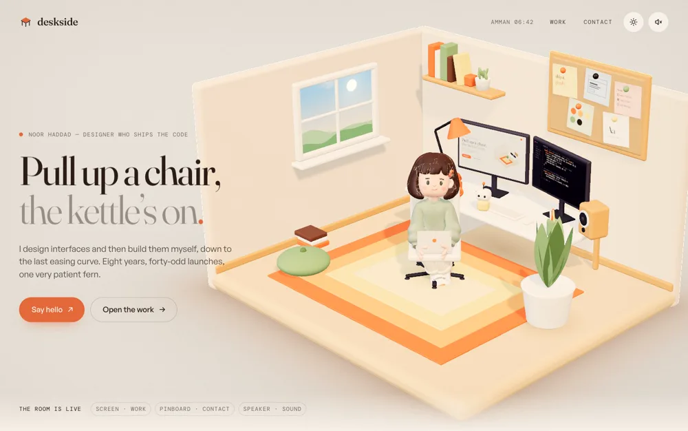 Deskside — Portfolio template