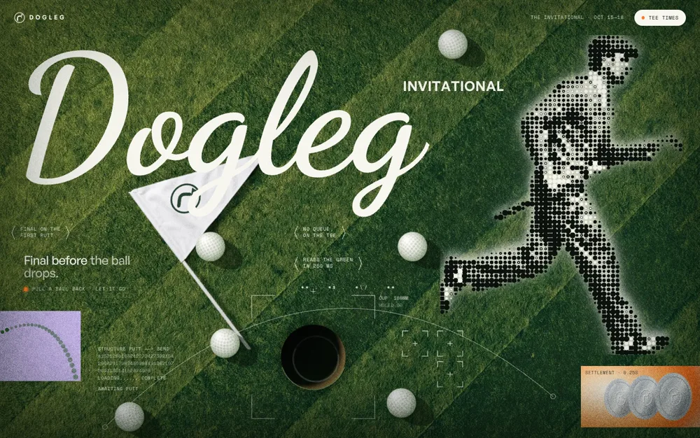 Dogleg — Golf Invitational landing page