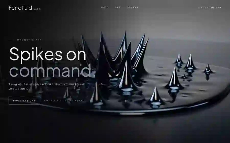 Ferrofluid — Labs hero section