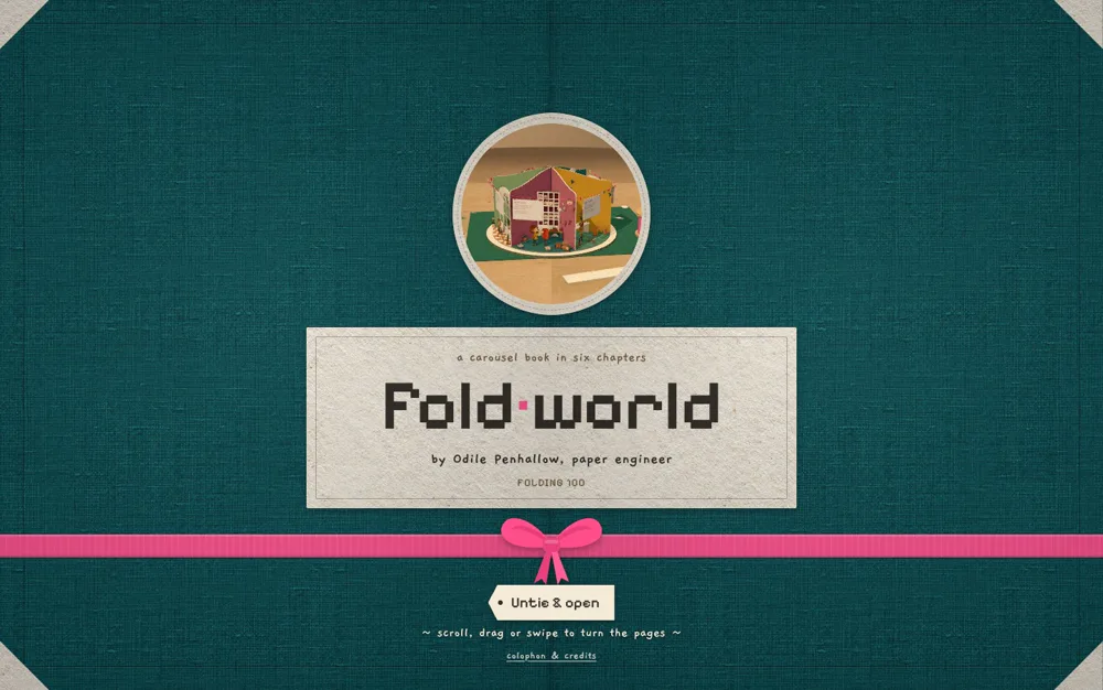 Foldworld — Pop-Up Portfolio template