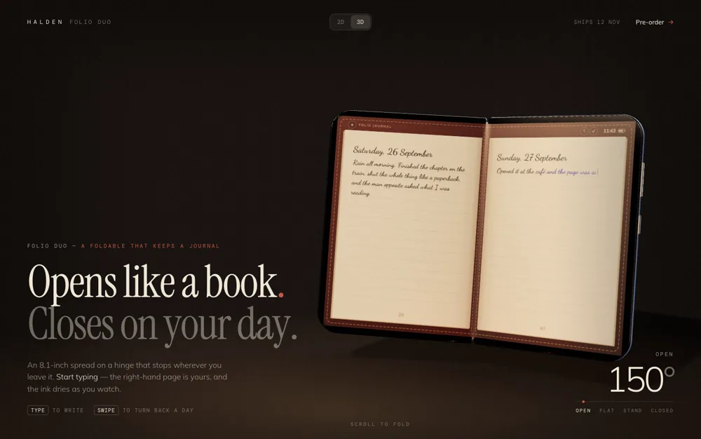 Folio Duo — Foldable Phone landing page
