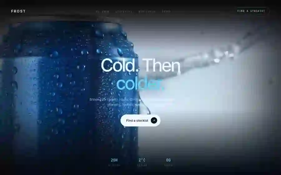 Frost — Cold Brew hero section