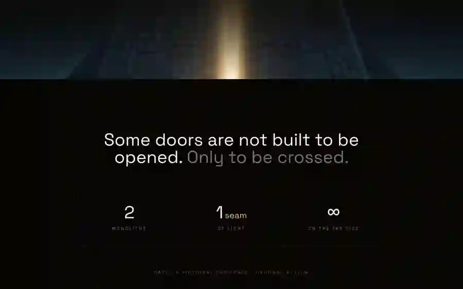 Gate — Threshold · Scroll landing page