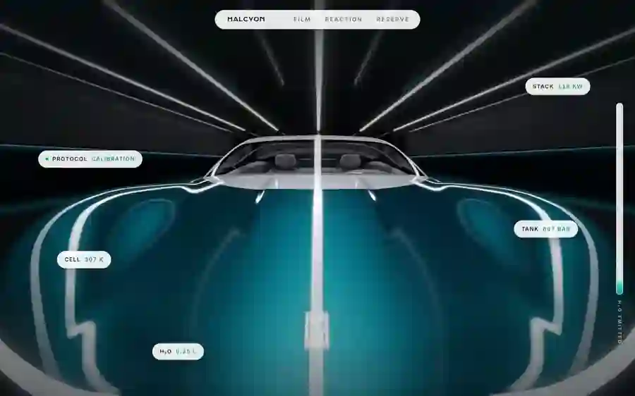 Halcyon — Hydrogen Hypercar landing page