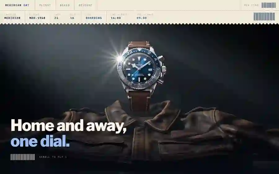 Meridian GMT — Boarding Pass landing page