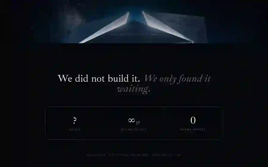 Monument — Artifact · Scroll landing page