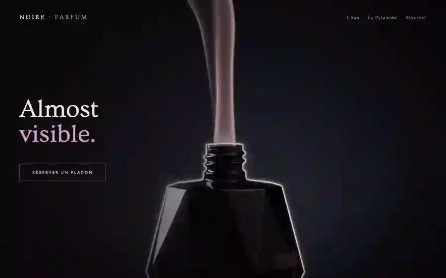 Noire Parfum — Parfumerie hero section