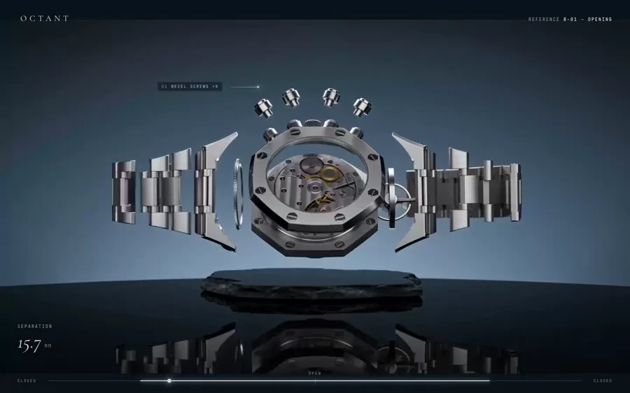 Octant — Haute Horlogerie landing page