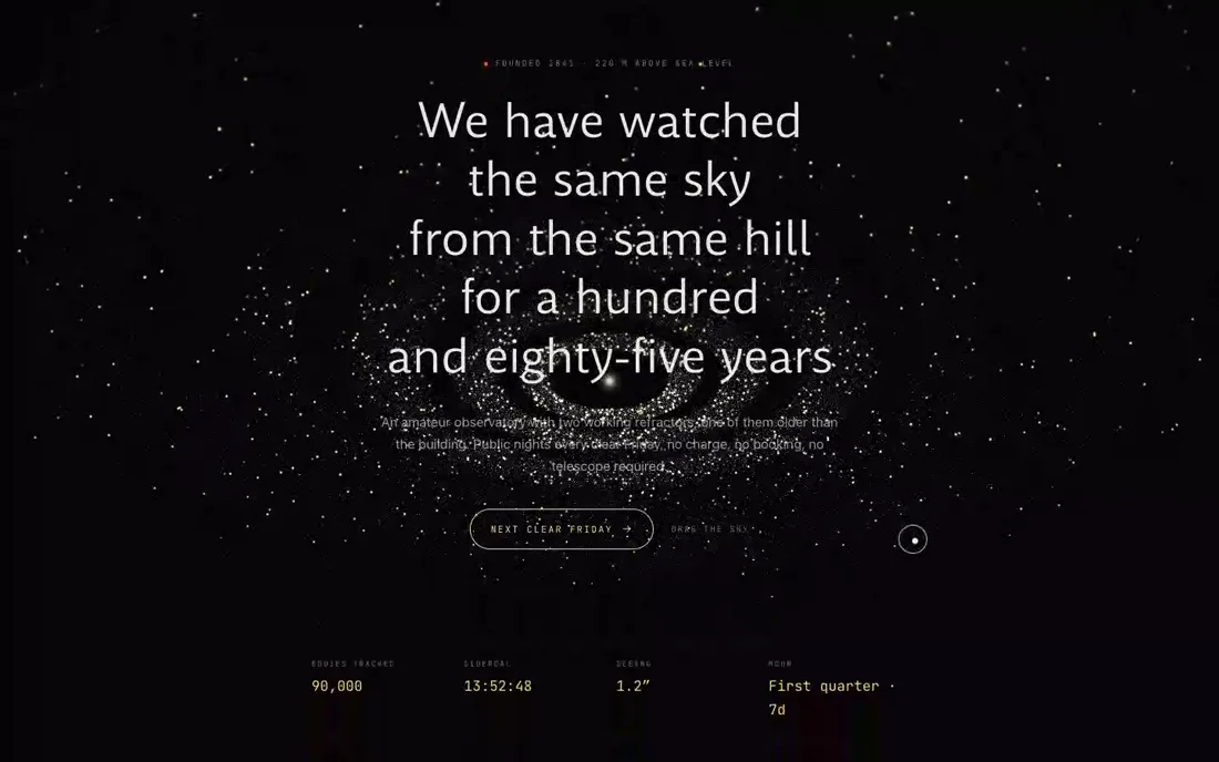 Orrery — Observatory landing page