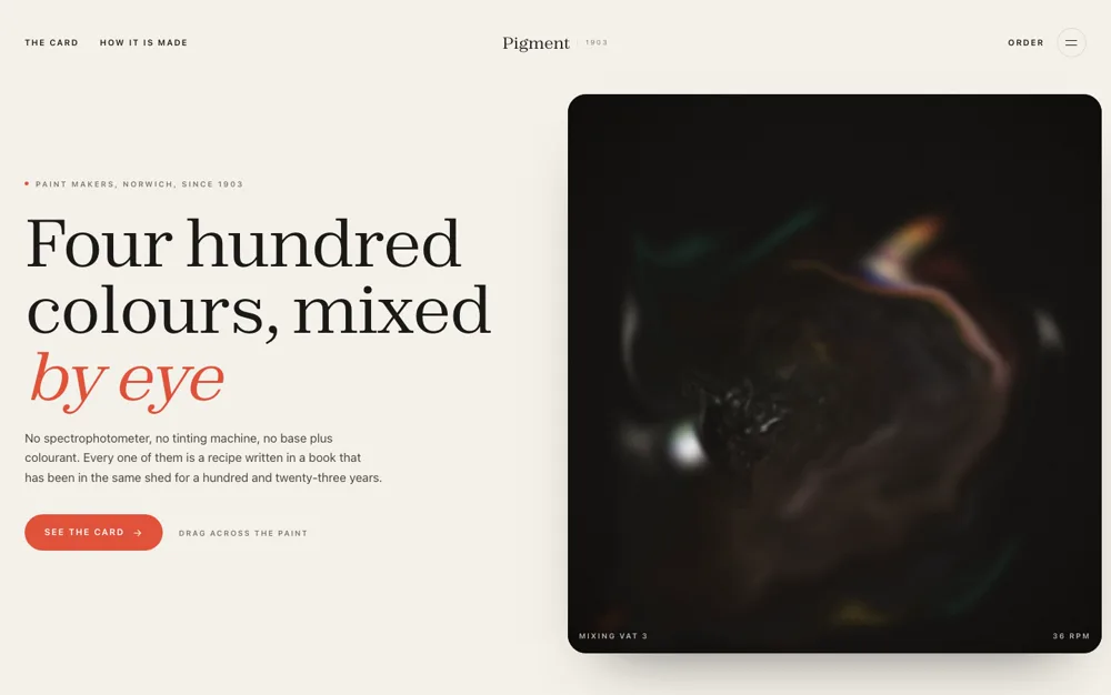 Pigment — Paint Makers landing page