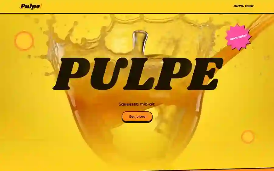 Pulpe — Juice Pop-Art hero section