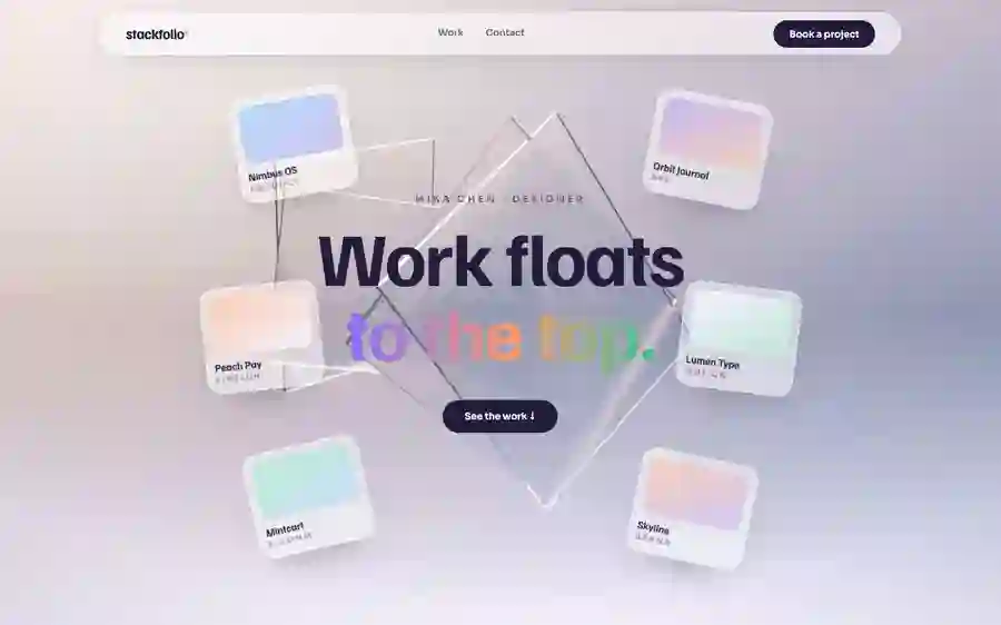 Stackfolio — Portfolio hero section
