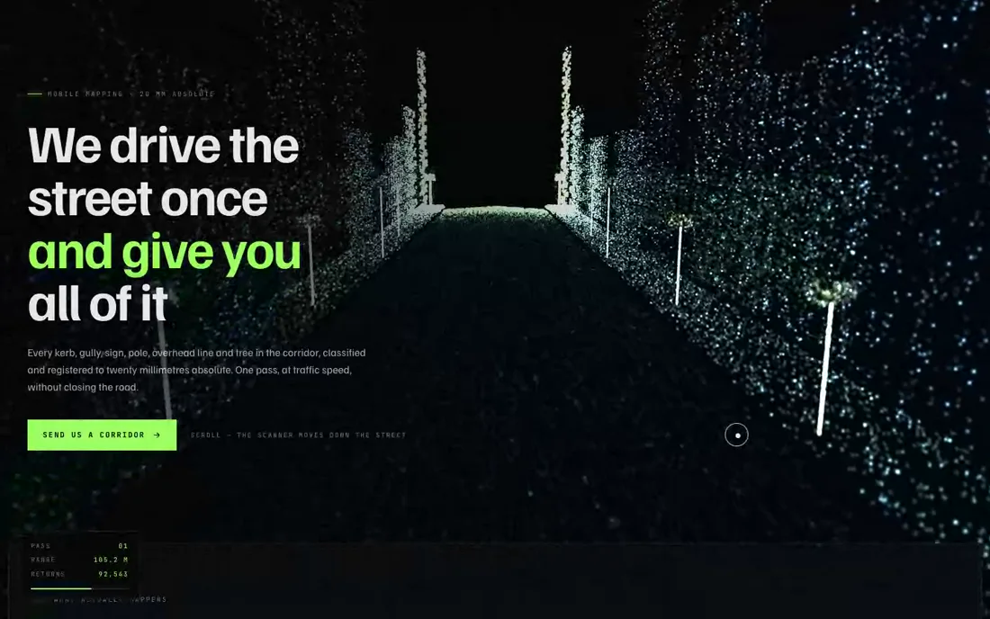 Sweep — LiDAR Survey landing page