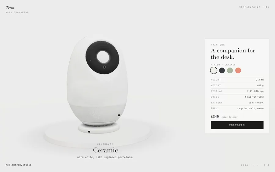 Trim — Configurator 3d section