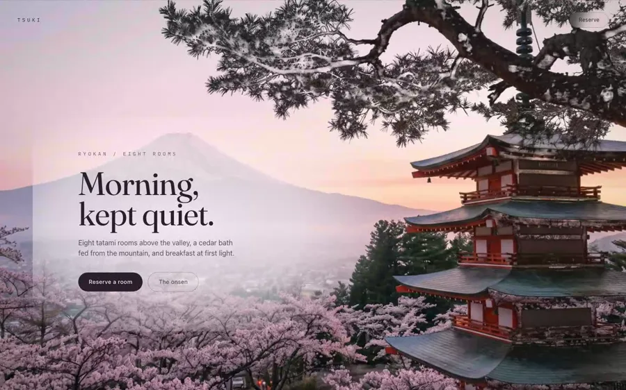 Tsuki — Ryokan / Travel landing page