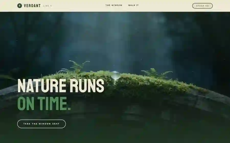 Verdant — Overgrown Metro hero section