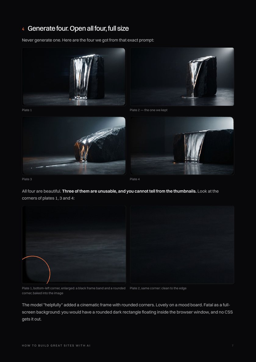 Page 7: The four plates, and the corner