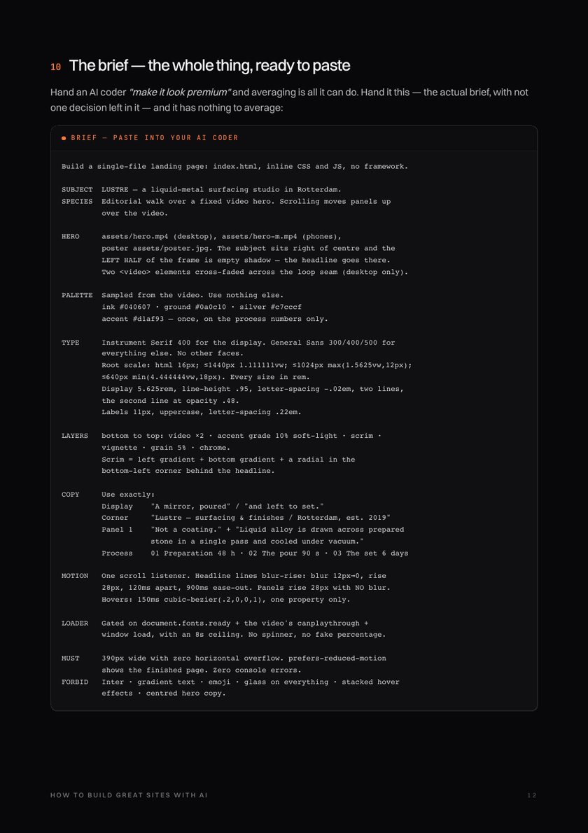 Page 12: The complete brief
